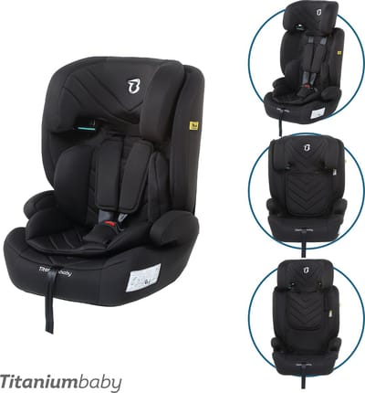 Titaniumbaby Autostoel Niklas i-size (R129) - Zwart