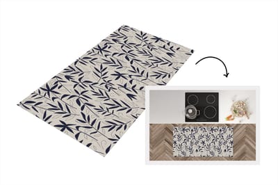 Keukenloper 120x60 cm - Keukenmat vinyl Planten - Japan - Patronen - Keukenmatten loper - Keuken vloerkleed tapijt