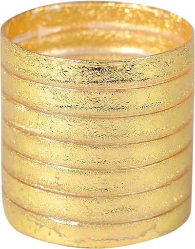 Rasteli Theelichthouder-Waxinelichthouder Glas Goud D 10 cm H 10 cm