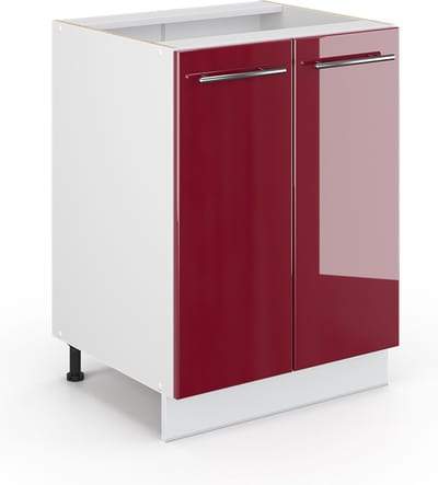 Vicco Fame-Line Halfhoge kast – 60 x 82 cm zonder werkblad Bordeauxrode hoogglans