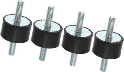 Rubberen Trillingsdempers - Motorsteunen Geluidsdempers - Trillingen Reduceren - Compacte Structuur - M6 25x15mm - Zwart