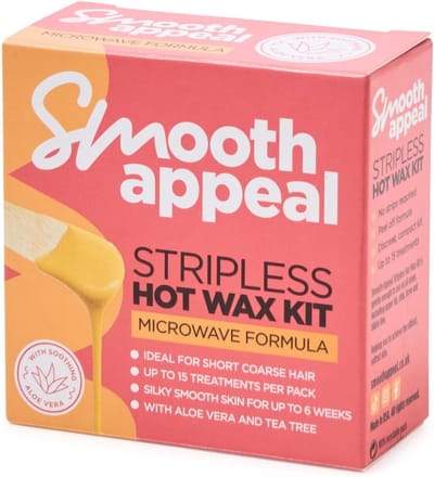 Smooth Appeal Stripless Hot Wax Kit 40g - Magnetron Formule - Aloë Vera & Tea Tree - Gezicht & Delicate Zones