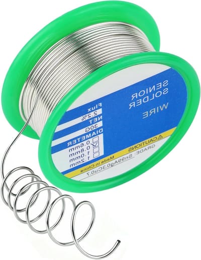 Kwalitatieve loodvrije soldeertin 0.8mm, 30g met colofoniumkern voor elektronica, PCB-reparatie en DIY-projecten, snel smeltend en met lage residuen