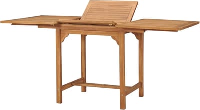 Uitschuifbare tuintafel - Teakhouten tafel - Buiten dineren - Massief teakhout - 110-160 cm - Houtkleurig