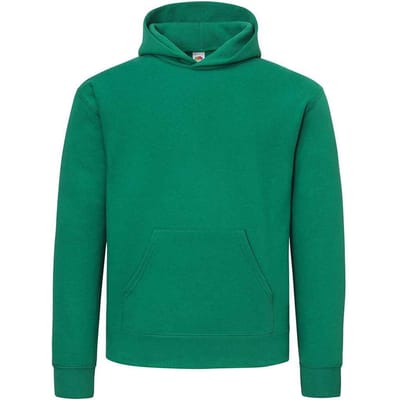 Fruit of the Loom katoenen herenhoodie (College Groen)