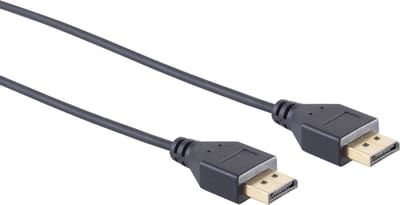 Dunne DisplayPort kabel - versie 1.2 (4K 60Hz) / zwart - 0,50 meter