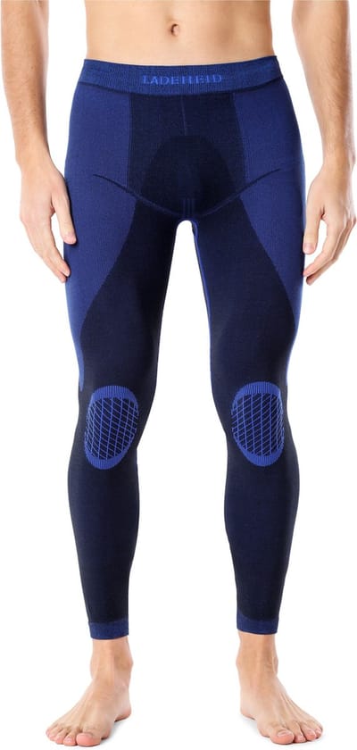 Ladeheid Thermobroek - Thermo ondergoed - Heren - Thermo Legging - Zwart/Navyblauw - S - LA-LA40-MEN-Pants
