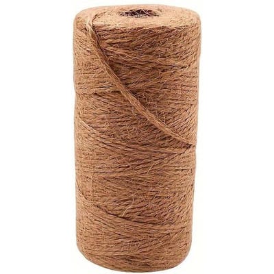Cordeau en Jute Naturel - Parfait pour le Jardinage, l'Emballage de Plantes, les Loisirs Créatifs et les Mariages A brown