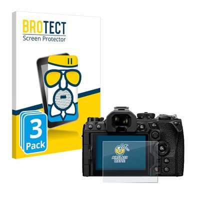 BROTECT - Screenprotector voor Olympus OM System OM-1 Mark II / OM-3 - Folie Beschermfolie Beschermglas matte 3 Stuks
