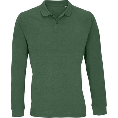 SOLS Unisex Adult Planet Piqué Poloshirt met lange mouwen (Fles groen)