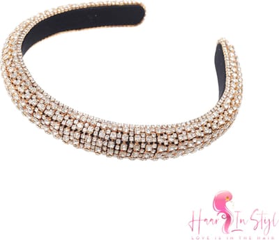 Haar in Stijl® | Diadeem Smal Goud Rhinestones Diamant Brilliant Strass