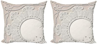 ABAKUHAUS – Kussenhoezen Set 2x40x40 cm – Dubbelzijdig bedrukt, rits, microvezel