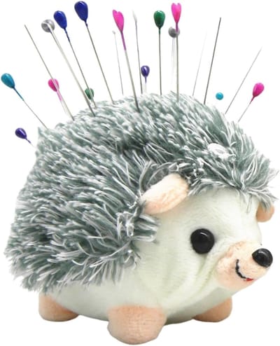 Speldenkussen - Naaispulletjes Houder - Naaien en Knutselen - Schattig Egel Design - 12 cm Lengte - Grijs