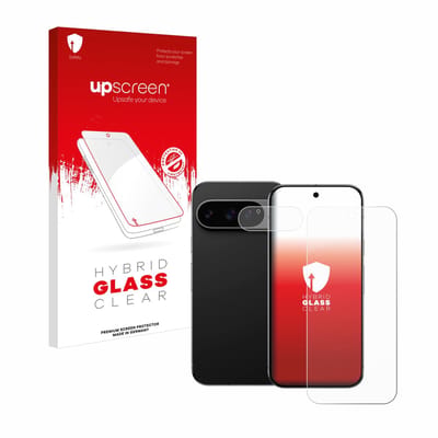 upscreen - Screenprotector voor Google Pixel 9 Pro (Voor+Camera) - Folie Beschermfolie Beschermglas transparant