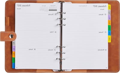 Herbruikbare A5 Agenda 2026/2027 met Tabs, Notities en Contacten - Weekplanner met Softcover en Penlus, Ideaal voor Organisatie en Planning