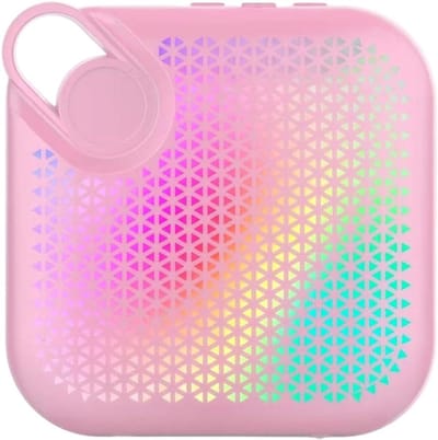 Draadloze Luidspreker - Compacte Audio - Muziek Streamen - Dynamische RGB-effecten - 7 x 12 x 7 cm - Roze