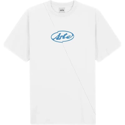 Mannen T-shirt Circle Logo Tee White