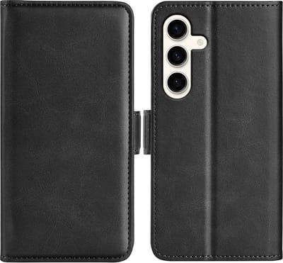MobyDefend Hoesje - Geschikt voor Samsung Galaxy S24 Plus (S24+) - Luxe Wallet Book Case (Sluiting Zijkant) - Zwart