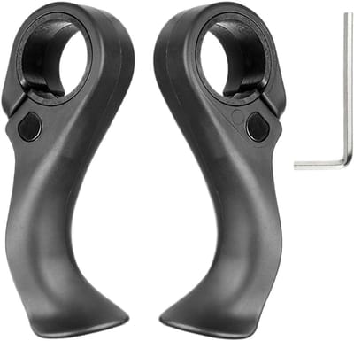 Fiets Stuurverlenger - Ergonomische Greep - Comfortabel Fietsen - Verstelbare Duimsteun - 222 mm Buis - Zwart