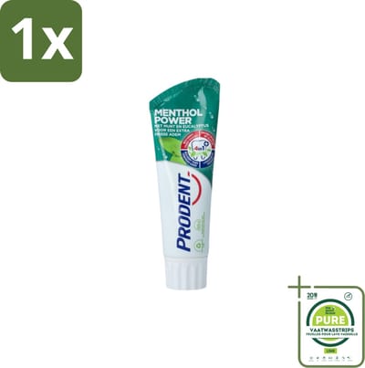 1 x Prodent Tandpasta Menthol Power 75 ml - Tandpasta Menthol - Frisse Mond - Mondverzorging - Gaatjes Bescherming - Fluoride