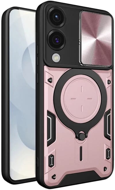 Hoesje geschikt voor Samsung Galaxy S25 Edge - Techsuit CamGuard Pro Back Cover - Roségoud