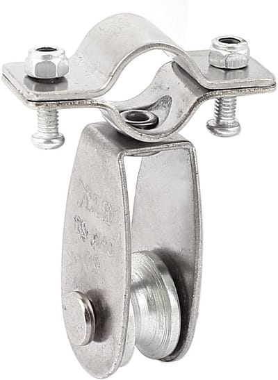 Enkelschijfs Touwkatrol - Takel Wielblok - Kracht Veranderen - Roestvrijstaal - 7 mm touwmaat - Zilverkleurig
