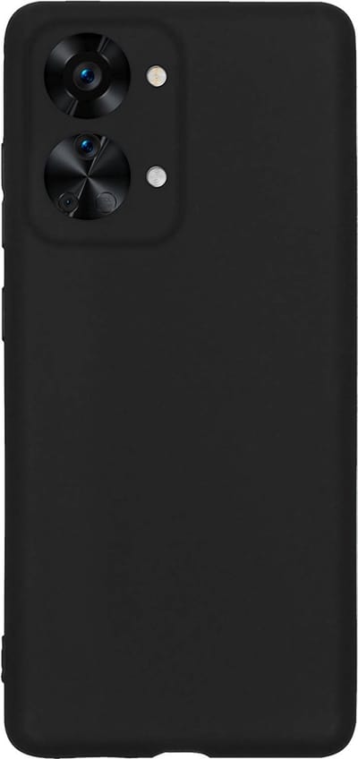 Hoes - Geschikt voor OnePlus Nord 2T - Sterk & Shockproof - Hoesje Cover - Siliconen Case - Zwart