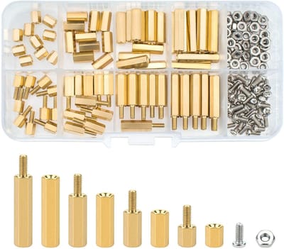 NEW M3 messing afstandhouders hex messing zuilen PCB board mannelijk vrouwelijk draad afstandsbouten assortiment set voor moederbord 120 stuks