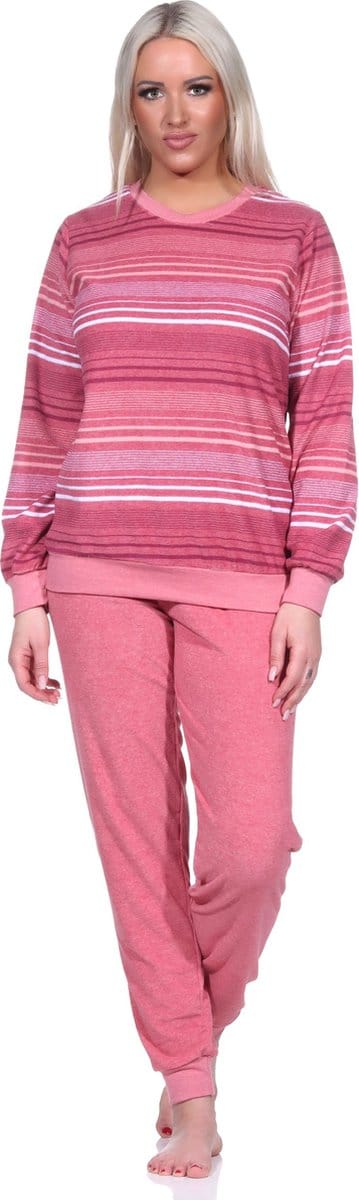 Normann dames badstof pyjama 22220193235 - Rose - XL 48/50