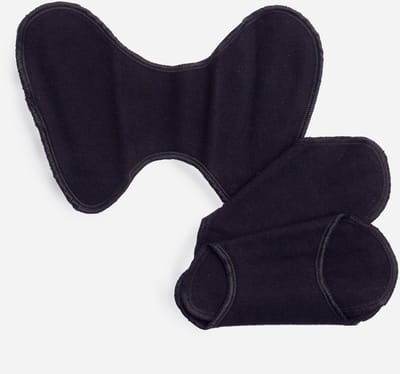 ImseVimse STRING inlegkruisjes wasbaar ZONDER SLUITING - voor STRINGS - wasbare inlegkruisjes ZONDER KNOOPJES - 3 stuks - zwart