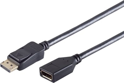 Premium DisplayPort verlengkabel - versie 1.2 (4K 60Hz) / zwart - 1 meter