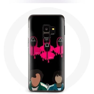 Coque - MANIACASE - Samsung S9 Plus - Souple - Noir - Squid Game Masques