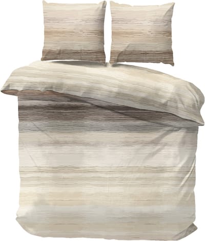 iSleep Dekbedovertrek Marco - Eenpersoons - 140x200/220 cm - Natural