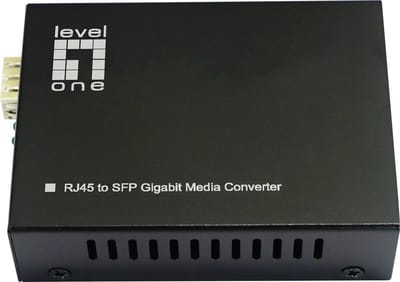 LevelOne GVT-2015 netwerk media converter 1000 Mbit/s Multimode, Single-mode Zwart