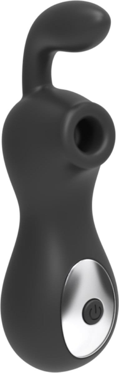 Cupitoys® Luchtdruk vibrator met dildo - 12,8cm - Zwart - 24 standen - Vibrators voor vrouwen en mannen - Sex toys voor vrouwen en mannen