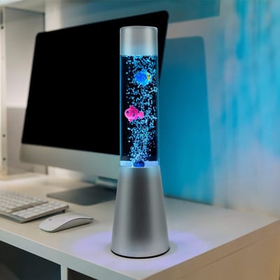 Mesa Living - Lavalamp - vis-motief - Sfeerverlichting - Nachtlampje - Draadloos
