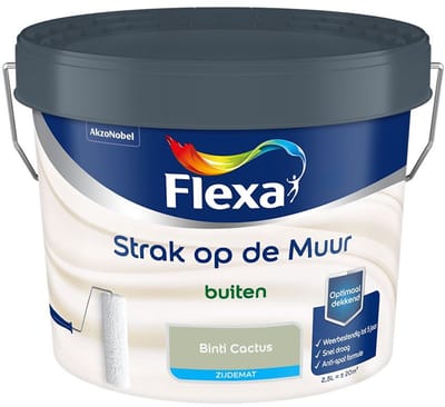 Flexa - Strak Op De Muur Buiten Zijdemat - Binti Cactus - Mengverf - 2,5 L