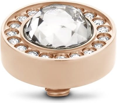 Melano Twisted Halo CZ Steentje Crystal | Rosé