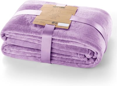 Lila Microvezel Deken 220 x 240 cm - Zacht en Pluizig Fleece Plaid voor Thuis