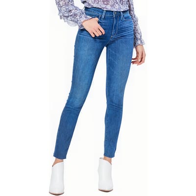 PAIGE Hoxton Ankle Raw Hem Alyeska Maat: W23 | Skinny Jeans Outlet | Dames | Blauw