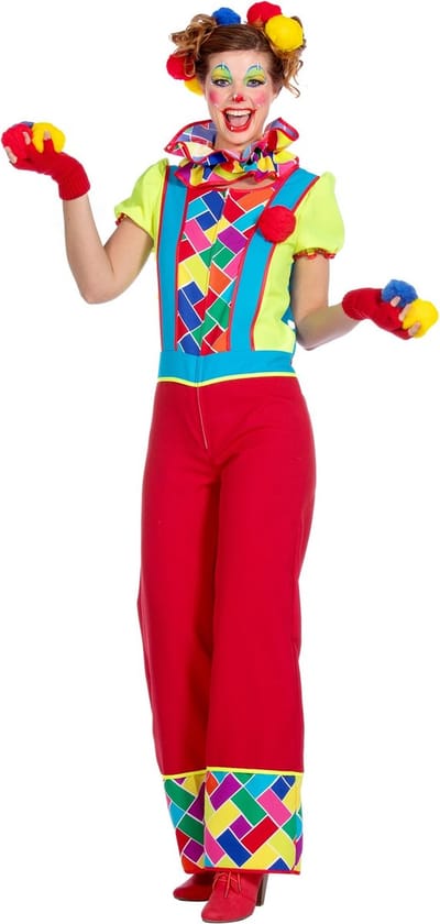 Clownskostuum Retro Dames Twirly - Maat 42