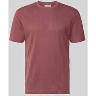 regular fit T-shirt met all-over gaatjesmotief stitching