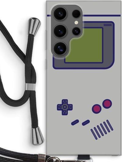 Case Company® - Hoesje met koord geschikt voor Samsung Galaxy S24 Ultra hoesje met Koord - Game On - Telefoonhoesje met Zwart Koord - Bescherming aan alle Kanten en Over de Schermrand