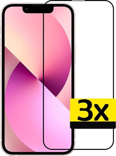 Screenprotector - Geschikt voor Apple iPhone 13 Mini - 3 Stuks - Full Cover - Beschermglas - Gehard Glas - Tempered Glass - Screen Protector
