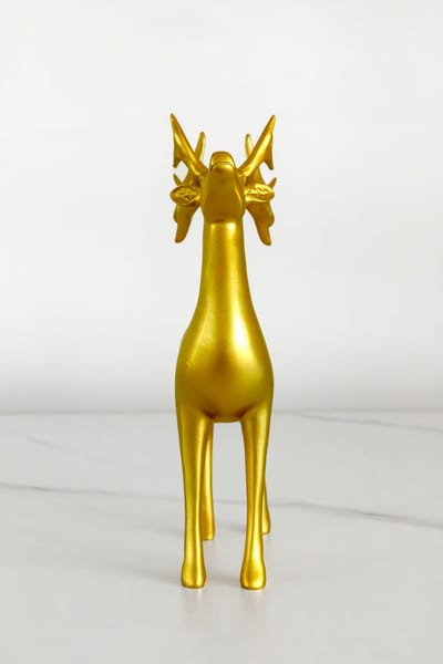 VL HOME ontwerpdecoratie van het hert, gouden polyresin ornament voor huisdecor