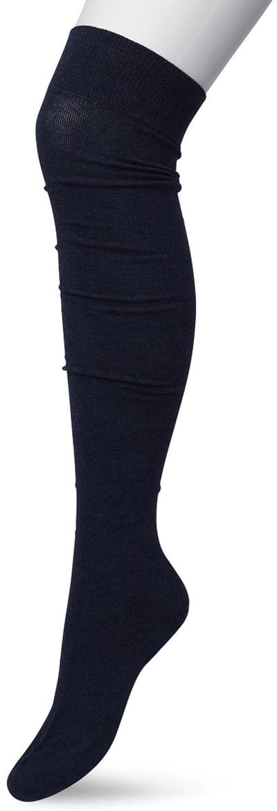 Bonnie Doon Overknee Kousen Donker Blauw Dames maat 36/42 - Overknee Sokken - Over de knie - Katoen - Gladde Naden - Extra Comfortabel - Maximaal Draagcomfort - Warm - Overknees - Kniekousen - Dark Blue - Gemeleerd - Navy Heather - P53496.291