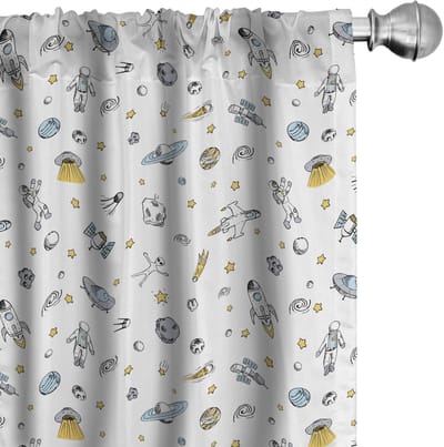 ABAKUHAUS Cosmos Doodle – 2x75x175 cm – microvezel, halverduisterend