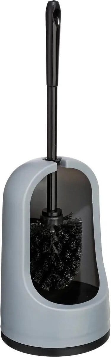 5Five WC en toiletborstel met houder - grijs - kunststof - 40 cm - badkamer