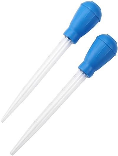 Thijox - Aquarium Waterwisselaar 2Pcs 30ml Druppelaar - Kunststof Pipet voor Fish Tank Reiniging, Ideaal voor Voeden van Pekelgarnalen en Rode Wormen,