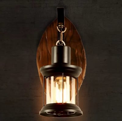 LuxiLamps - Antieke Retro Vintage Wandlamp - Industriële Houten Muur Verlichting - Bar - Restaurant - Moderne Muurlamp